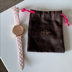 NWOT Kate Spade rose gold pink band watch